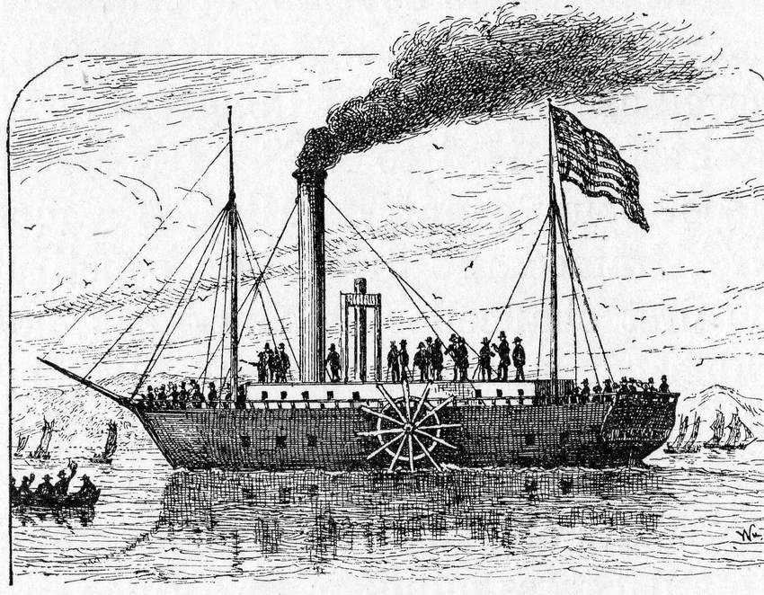 El primer barco a vapor