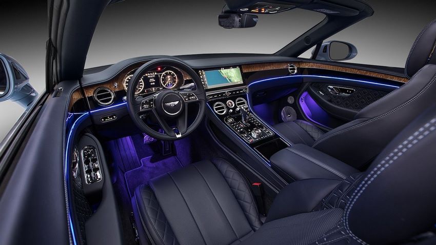 Interior del Bentley Continental GT Convertible