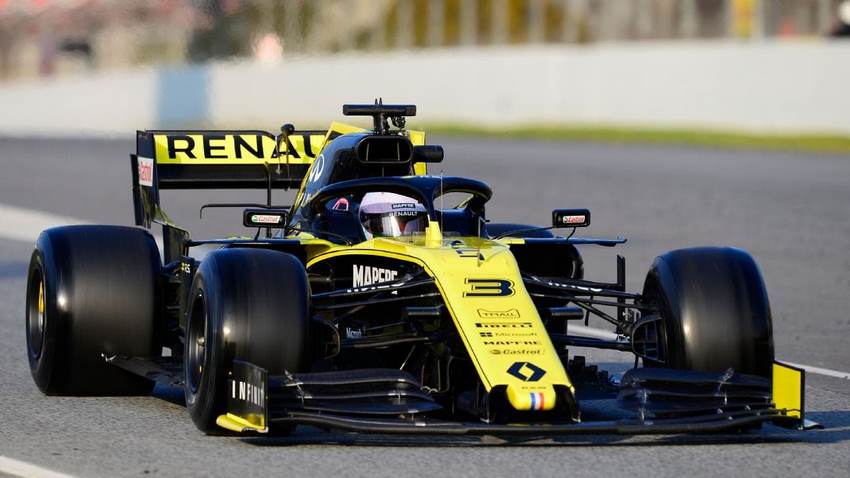 Daniel Ricciardo de Renault en test Barcelona