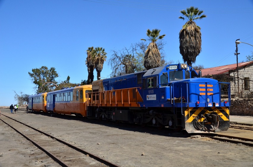 El tren Arica-Poconchile, iniciativa del Ferrocarril Arica-La Paz (FCALP)