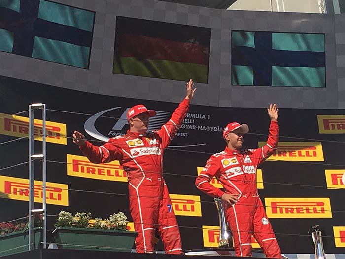 Ferrari completa el doblete en Hungría