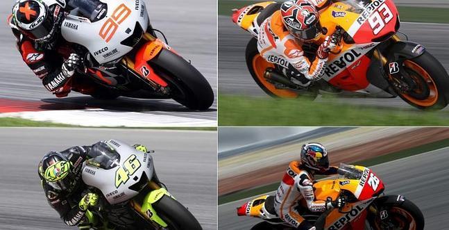 Cuatro gallos en MotoGP