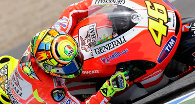 Rossi ya trabaja en la Ducati de 2012