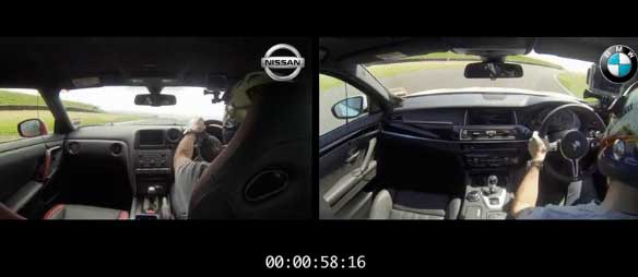 GT-R versus M5 en circuito Video: Comparativa GT-R versus M5 en circuito