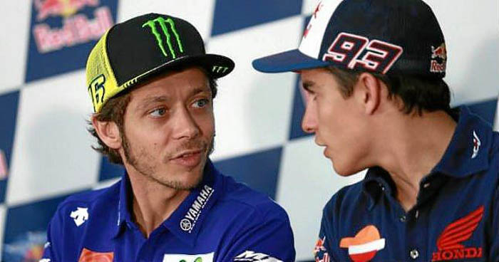 Rossi: "Afortunadamente no está Márquez en mi equipo"