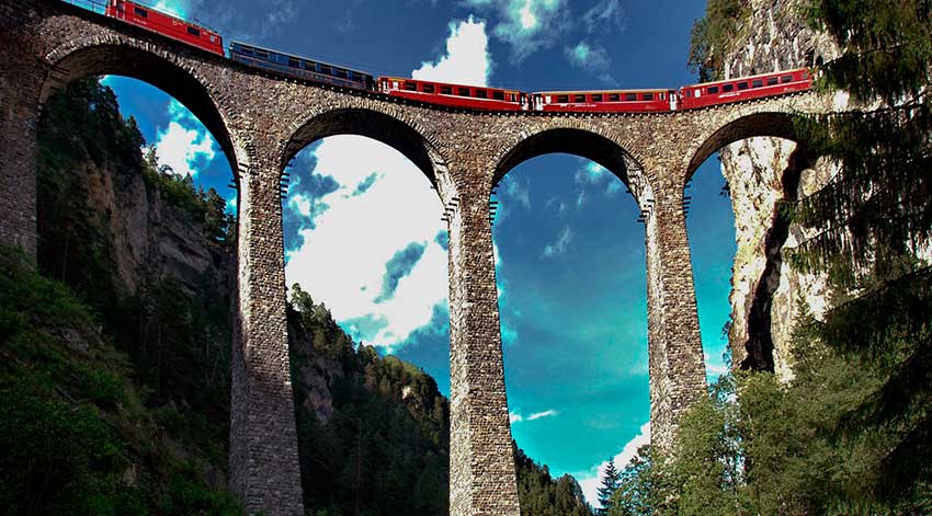 El viaducto de Landwasser