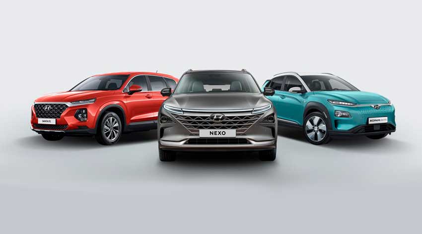 Hyundai Santa fe, Nexo y Kona