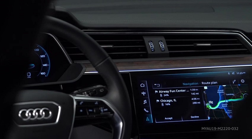Audi e-tron route planner