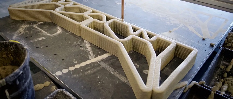 El hormigón impreso en 3D por construcciones más ecológica 