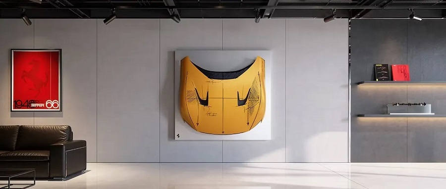 Ferrari Sketch Body: el arte de convertir piezas de coches en decoración
