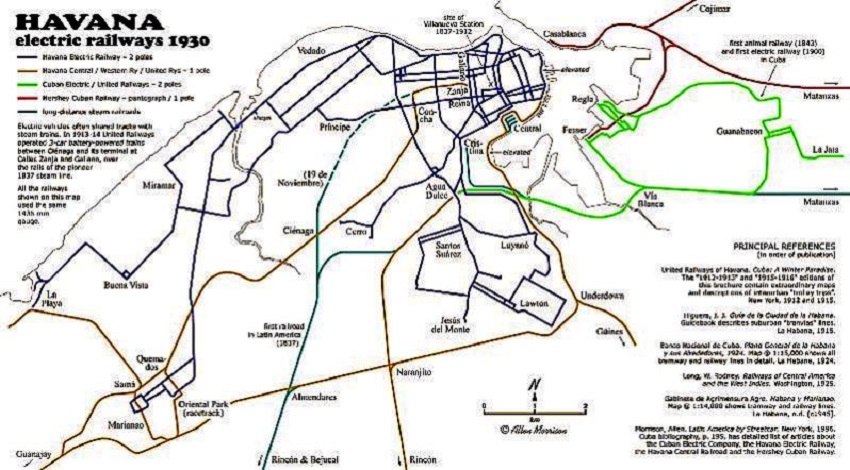 Rutas electrificadas en La Habana