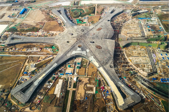 Vista áerea del Beijing New Airport