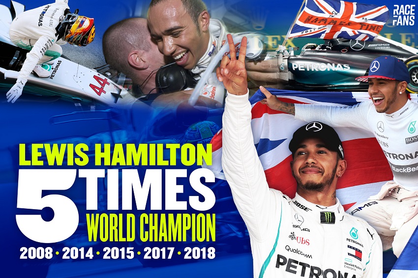 Lewis Hamilton Pentacampeon del Mundo F1