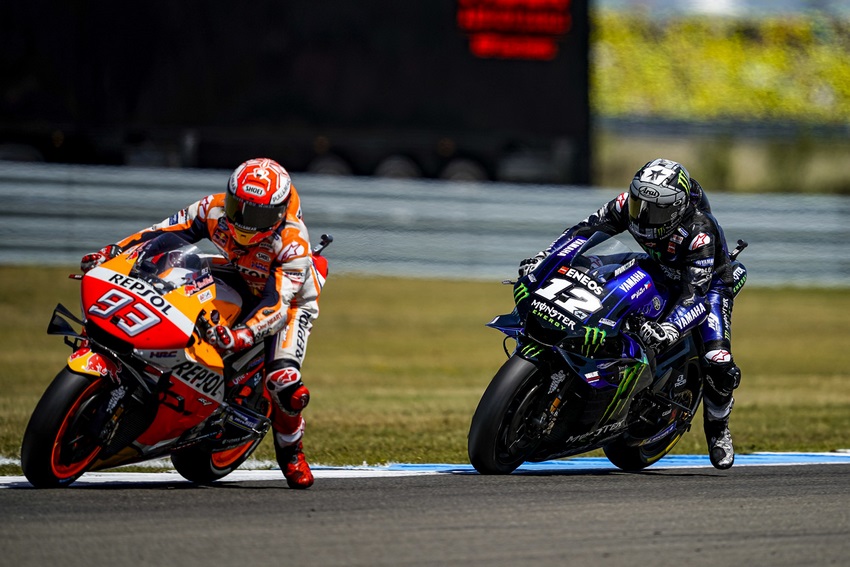 Moto GP de Holanda, circuito de Assen, Yamaha vs Honda