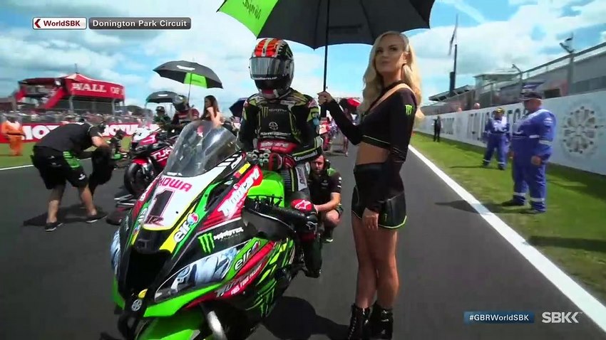 Jonathan Rea de Kawasaki en Donington Park 2019