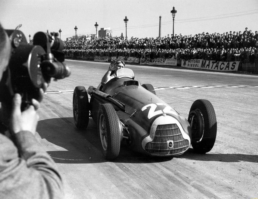 Fórmula 1.  Juan Manuel Fangio, Alfa Romeo, GP de España1951