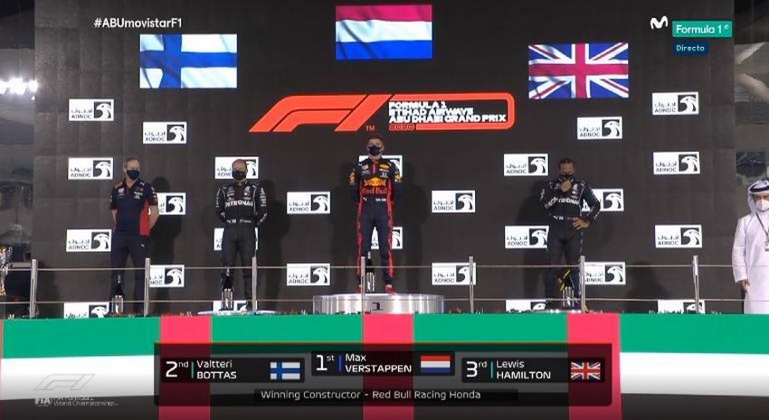 Fórmula 1- Podio del GP de Abu Dhabi.