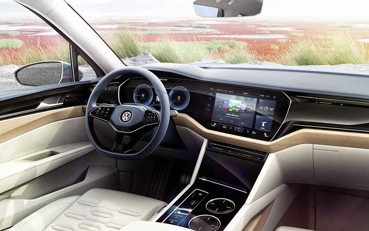 panel interior del nuevo Volkswagen Touareg que asomará en Beijing