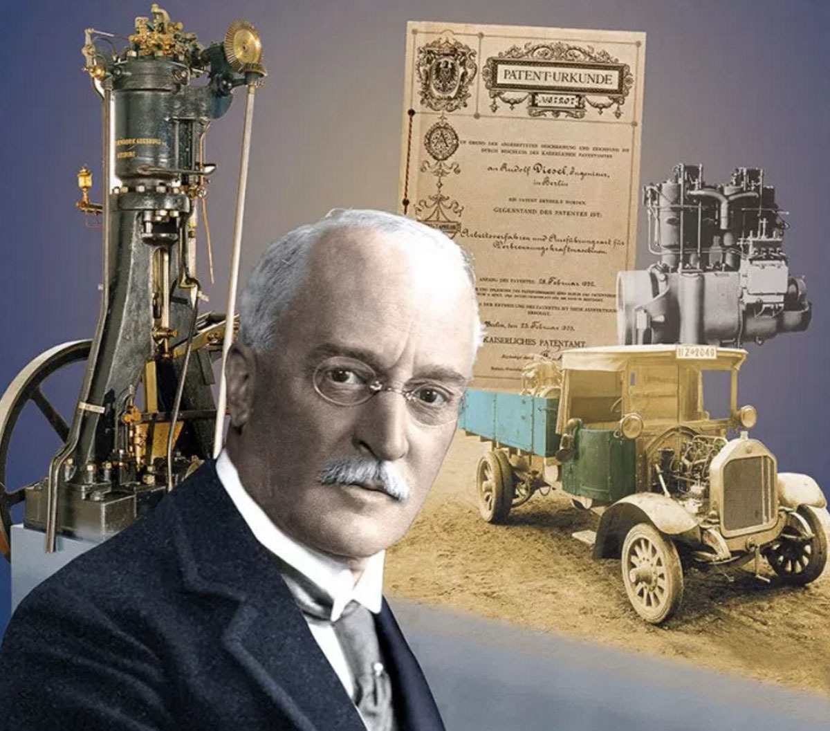 Rudolf Diesel recibe en Alemania la patente de su motor
