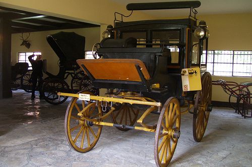 Uno de los carruajes que forma parte de la colección del Museo del Transporte de Quilmes