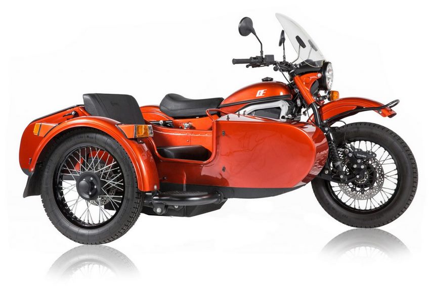 Sidecar eléctrico de Ural, vista lateral