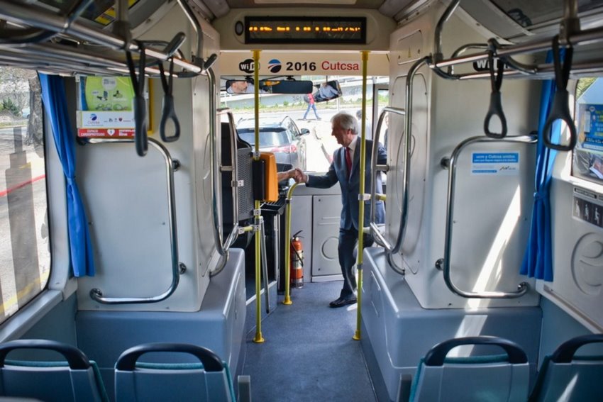 Interior de un Ómnibus eléctricos