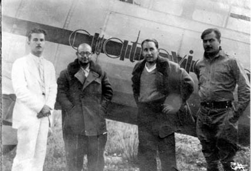 Los pilotos españoles Barberán y Collar