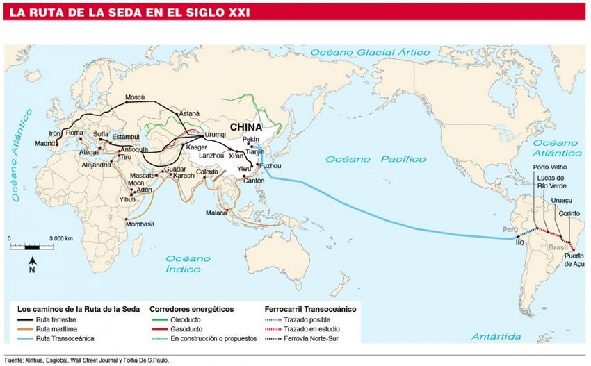 Mapa de la Ruta de la Seda