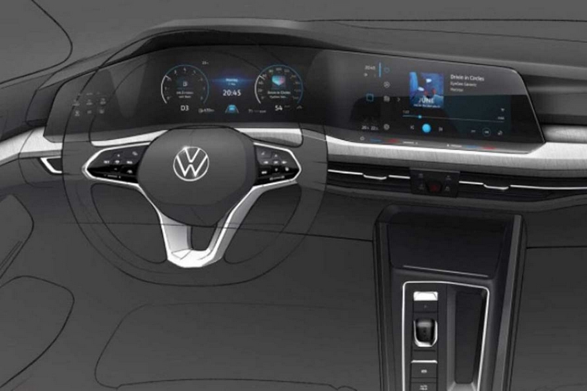 Interior del Volkswagen Golf VIII