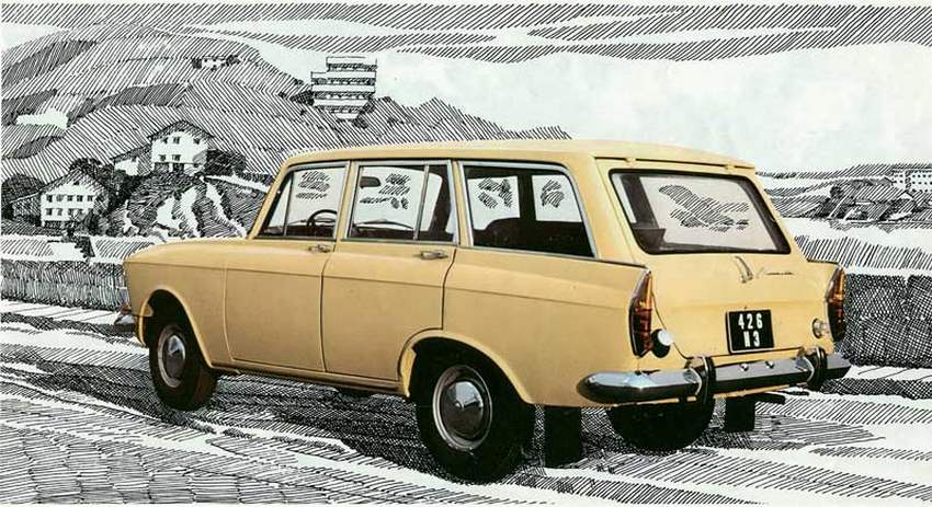 Moskvitch 408 tipo familar, años 60
