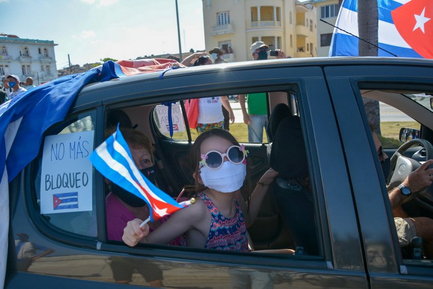 Caravana contra el bloqueo de EE UU contra Cuba