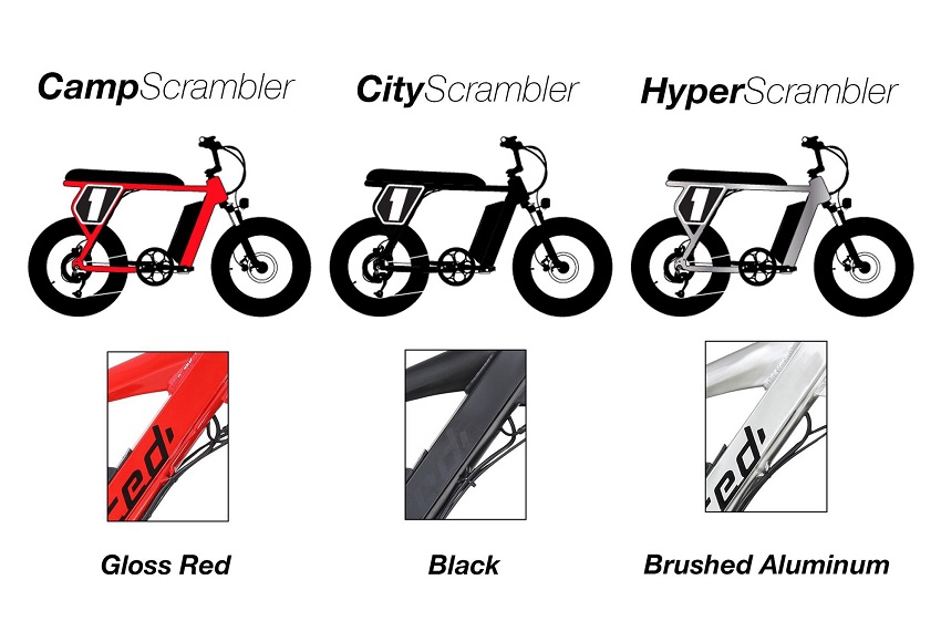 Los tres modelos de Scrambler Cam, City e Hyper