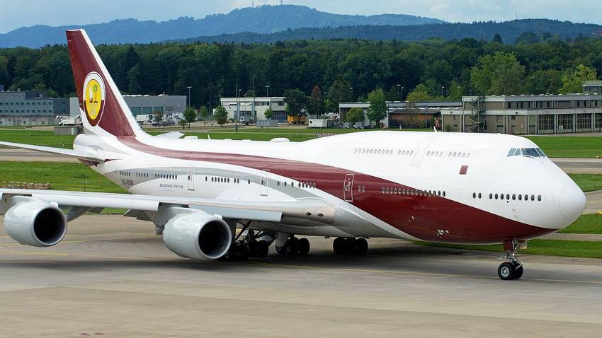 El Boeing B 747 8i de Qatar