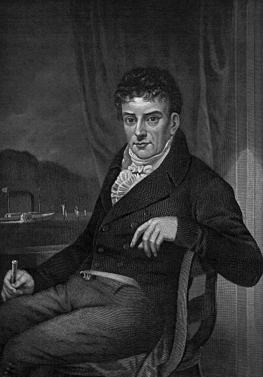 Robert Fulton, garantizó la construcción del primer barco de vapor de la historia