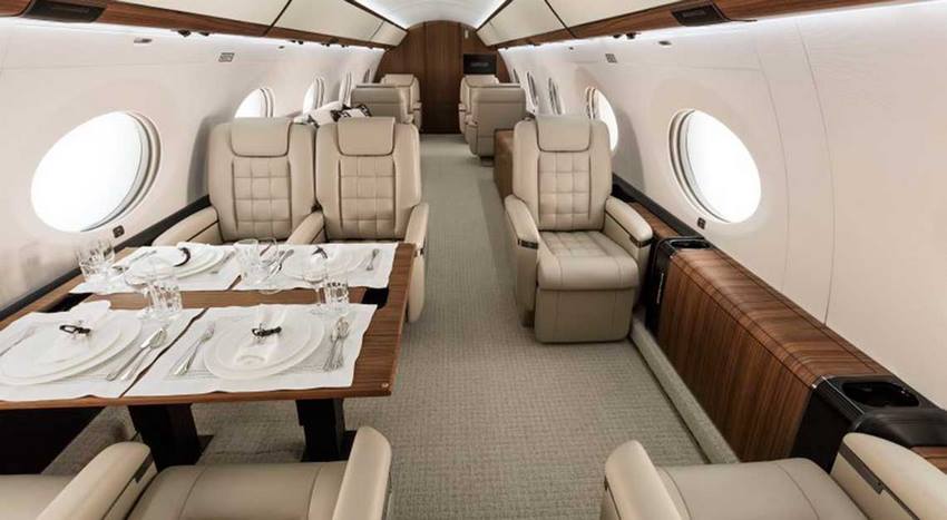 Interior del Jet privado de Cristiano Ronaldo