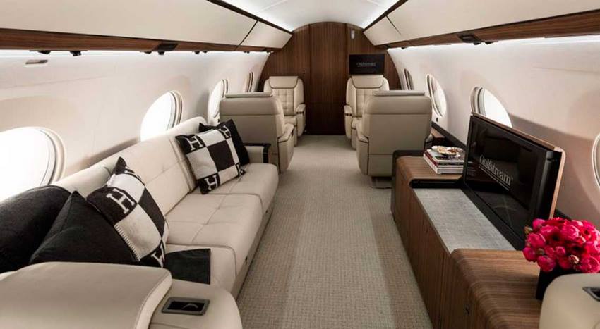 Interior del Jet privado de Cristiano Ronaldo