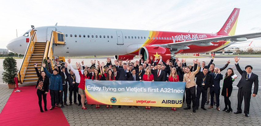 Llegó a Vietnam el primer Airbus A-321neo para ser operado por VietJet Air.