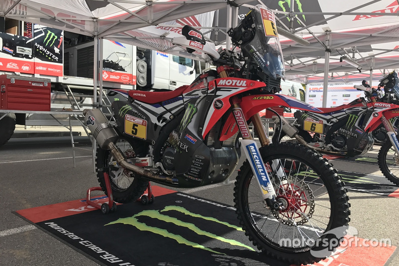 La moto Honda de Barreda para el Dakar 2018