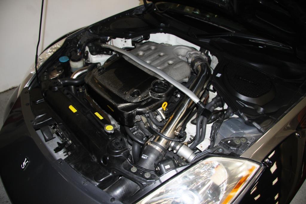 Vista del motor del Nissan 350z
