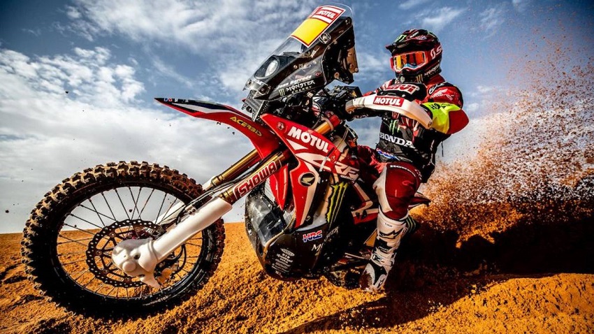 Español Joan Barreda, de Honda en el Rally Dakar-2019