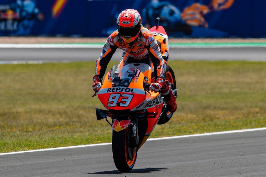 Marc Marquez con su Honda en GP de España 2019