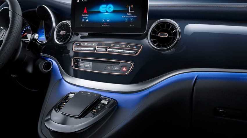 Interior del Mercedes EQV