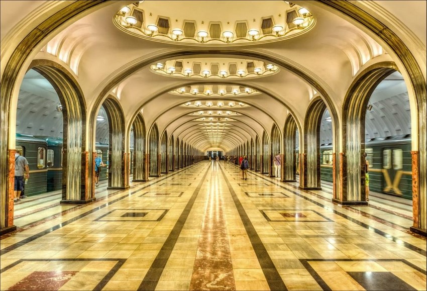 Estación del Metro de Moscú.