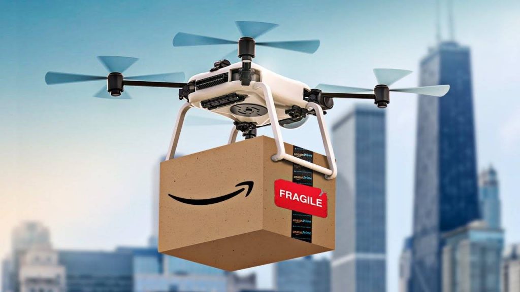 servicio sostenible de entrega de comestibles con drones