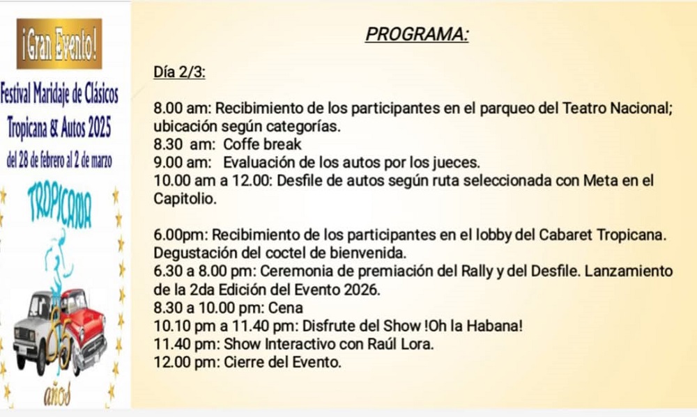 Rally y desfile aniversario 85 del Cabaret Tropicana 