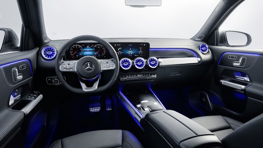 Interior del nuevo modelo GLB de Mercedes-Benz