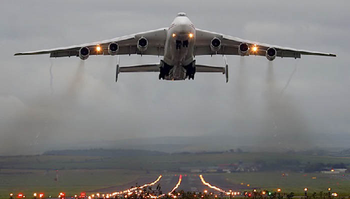 Avión más grande del mundo llega a Brasil para cargar pieza de 150 toneladas