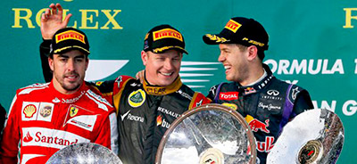 Raikkonen enfrió los Red Bull y maniató a Ferrari