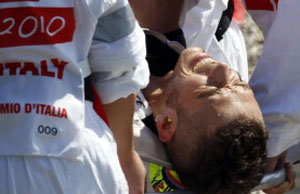 Accidente de Rossi lo saca del Mundial