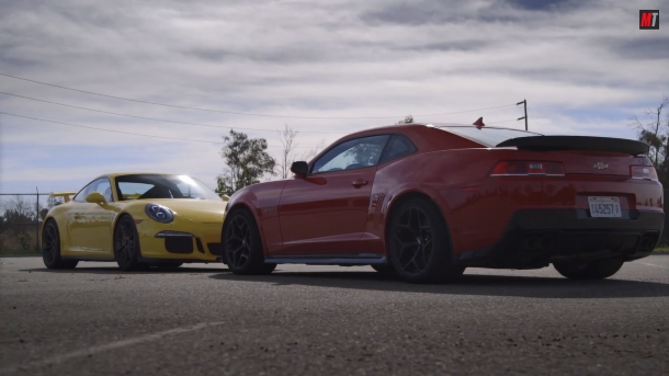 Cara a cara, el Chevrolet Camaro Z/28 y el Porsche 911 GT3